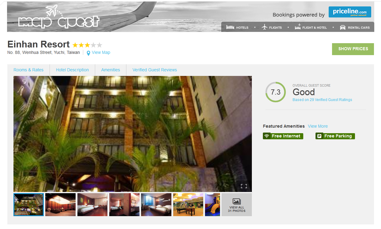 Einhan Resort Detailed Information - MapQuest Inc